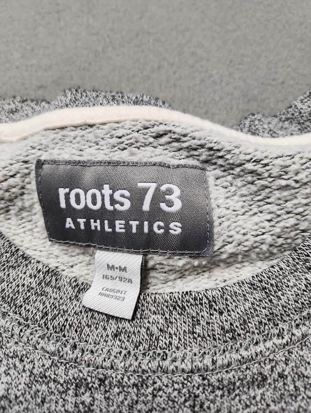 Roots Gray Crewneck Sweatshirt with Purple Velvet Logo Sz Med - Picture 4 of 9